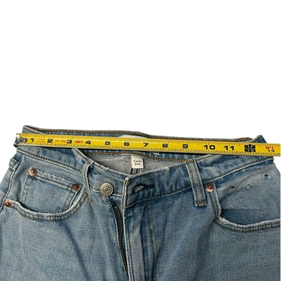 Abercrombie & Fitch 4 Asymmetrical Button Ultra High Rise Straight Leg 90s Jean - Picture 14 of 15